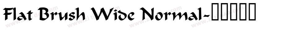 Flat Brush Wide Normal字体转换